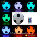 mass production football shape glass table lamp with round shade Battery or AC Adapter Power night light